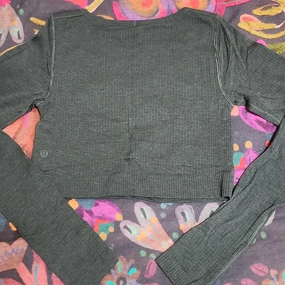 Lululemon Evergreen Ribbed Long Sleeve Crop Top - Picture 2 of 5
